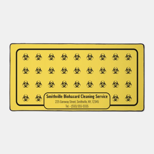 Biogefährdung-Symbole - Schwarz auf einem gelben H Schreibtischunterlage (Vorderseite)