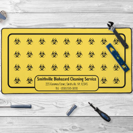 Biogefährdung-Symbole - Schwarz auf einem gelben H Schreibtischunterlage