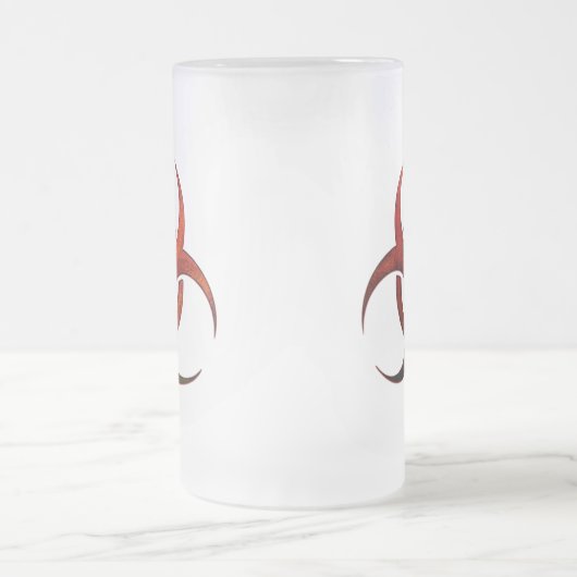 Biogefährdung-Tasse Mattglas Bierglas (Mittel)