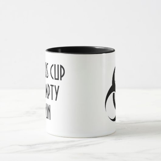 Biogefährdung-Tasse mit Text Tasse (Zentrum)
