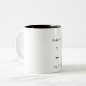 Biogefährdung-Tasse Zweifarbige Tasse (Vorderseite Links)