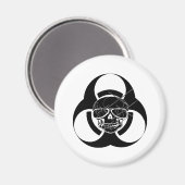 Biogefährdung Tattoo Skull Magnet (Vorderseite/Rückseite)