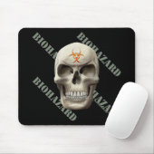 Biogefährdung-Übel-Schädel Mousepad (Mit Mouse)