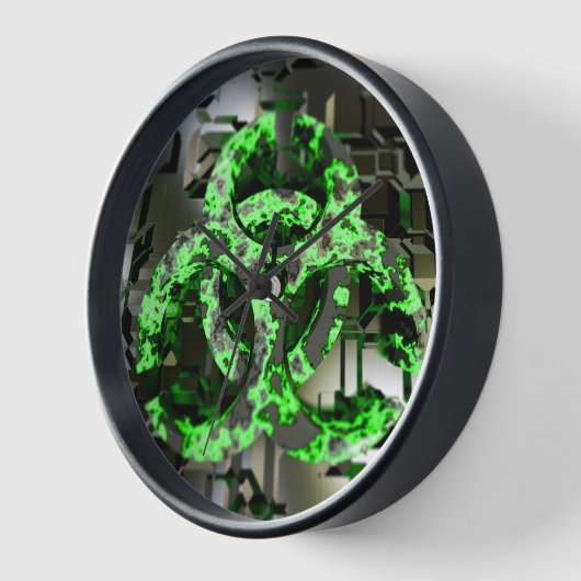 Biogefährdung Wall Clock Uhr (Winkel)
