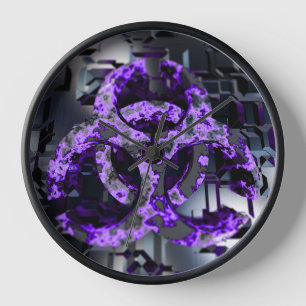Biogefährdung Wall Clock Uhr
