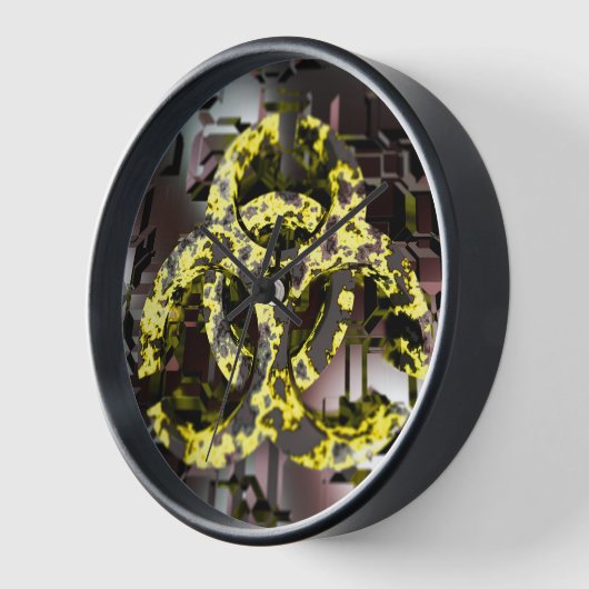 Biogefährdung Wall Clock Uhr (Winkel)