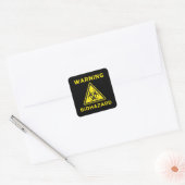 Biogefährdung-Warnaufkleber Quadratischer Aufkleber (Umschlag)