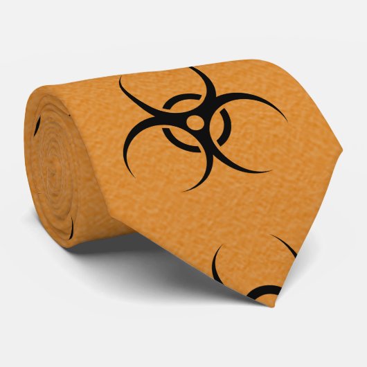 Biogefährdung-Warnsymbol Krawatte (Gerollt)
