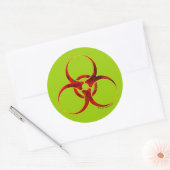 Biogefährdung-Warnsymbol Runder Aufkleber (Umschlag)