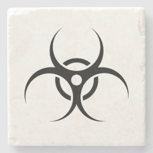 Biogefährdung-Warnsymbol Steinuntersetzer