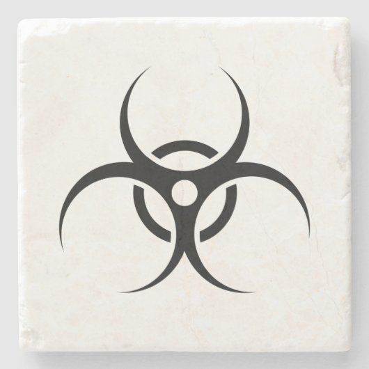 Biogefährdung-Warnsymbol Steinuntersetzer (Vorderseite)