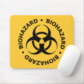 Biogefährdung-Warnung Mousepad (Mit Mouse)