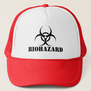 BIOGEFÄHRDUNG Warnungen Label Halloween Dress Up Truckerkappe