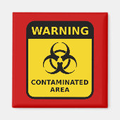 Biogefährdung Warnzeichen Magnet (Vorne)