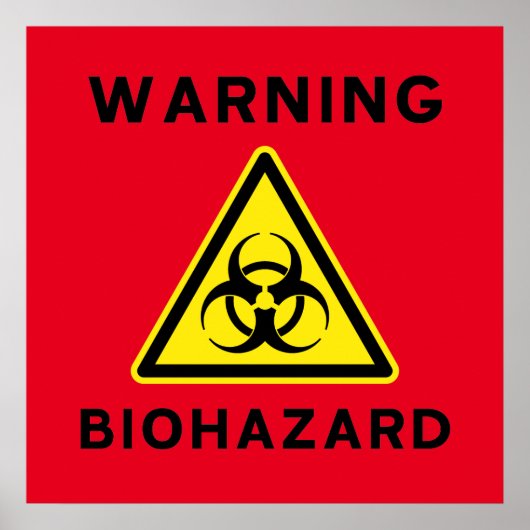 Biogefährdung Warnzeichen-Plakat Poster (Vorne)