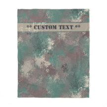 Biogefährdung Woodland Camouflage mit Text Fleece