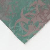 Biogefährdung Woodland Camouflage mit Text Fleece  (Ecke)