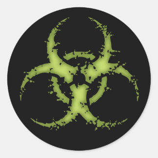 Biogefährdung-xdist Runder Aufkleber
