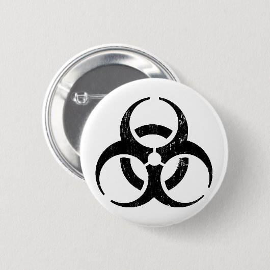 Biogefährdung: Zombie-Ansteckungsknopf Button (Vorne & Hinten)