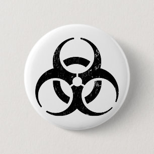 Biogefährdung: Zombie-Ansteckungsknopf Button