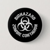 Biogefährdung: Zombie-Ansteckungsknopf Button (Vorderseite)
