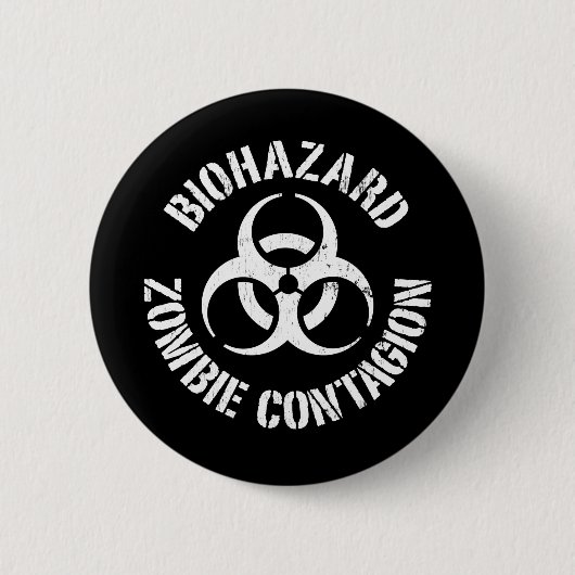 Biogefährdung: Zombie-Ansteckungsknopf Button (Vorderseite)