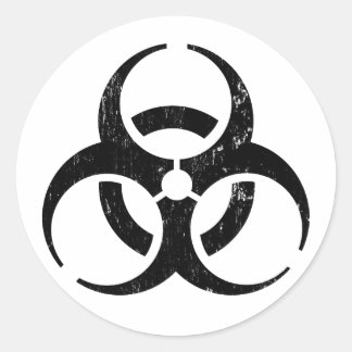 Biogefährdung: Zombie-Contagion-Aufkleber Runder Aufkleber