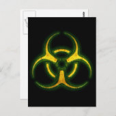 Biogefährdung Zombie Warning Postkarte (Vorne/Hinten)