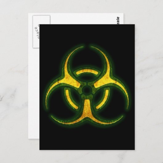 Biogefährdung Zombie Warning Postkarte (Vorne/Hinten)