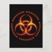 Biogefährdung Zombie Warning Postkarte (Vorderseite)