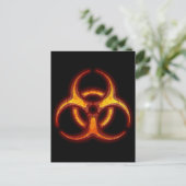 Biogefährdung Zombie Warning Postkarte (Stehend Vorderseite)