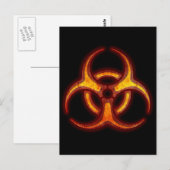 Biogefährdung Zombie Warning Postkarte (Vorne/Hinten)