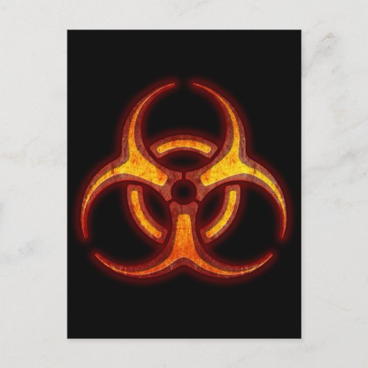 Biogefährdung Zombie Warning Postkarte (Vorderseite)