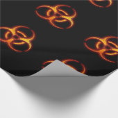 Biogefährdung-Zombie-Warnung Geschenkpapier (Ecke)