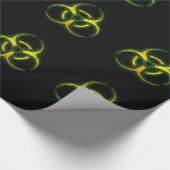 Biogefährdung-Zombie-Warnung Geschenkpapier (Ecke)