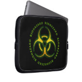 Biogefährdung-Zombie-Warnung Laptopschutzhülle (Vorne Rechts)