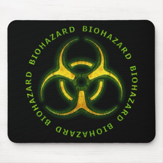 Biogefährdung-Zombie-Warnung Mousepad (Vorne)