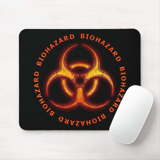 Biogefährdung-Zombie-Warnung Mousepad (Mit Mouse)