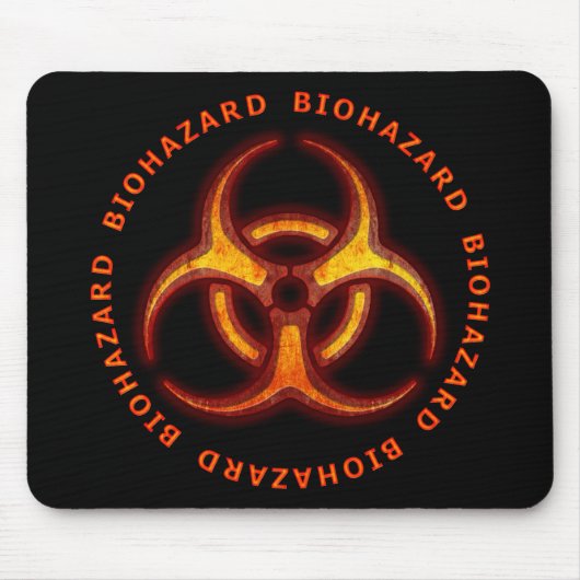 Biogefährdung-Zombie-Warnung Mousepad (Vorne)