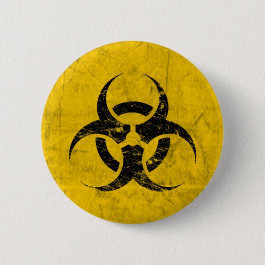 BiogefährdungGrunge kundengerecht Button (Vorderseite)