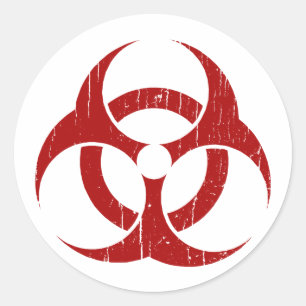 Biogefährdungsaufkleber Runder Aufkleber