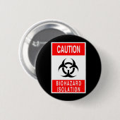 Biogefährdungssymbol Button (Vorne & Hinten)