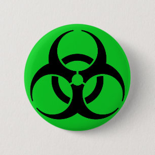 Biogefährdungssymbol Button
