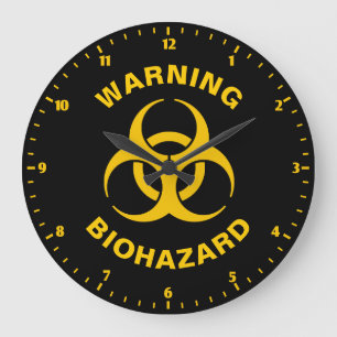 Biogefährdungssymbol Große Wanduhr
