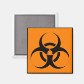 Biogefährdungssymbol Magnet (Vorderseite/Rückseite)