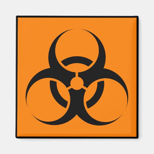 Biogefährdungssymbol Magnet (Vorne)