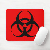 Biogefährdungssymbol Mousepad (Mit Mouse)