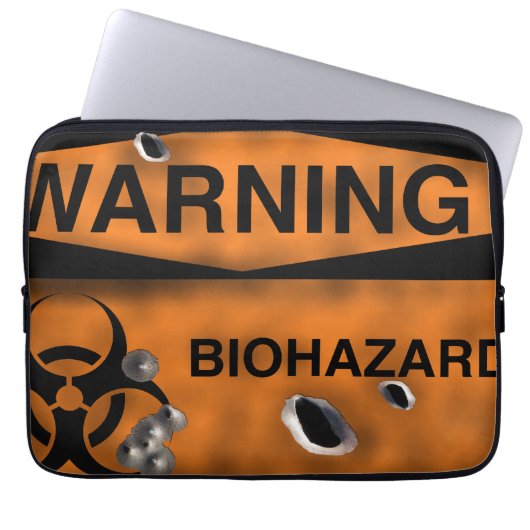 Biogefahrenneopren-Laptop-Hülse Laptopschutzhülle (Vorderseite)