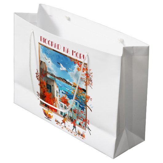 Biograd na Moru 2 Große Geschenktüte (Vorderseite Schrägansicht)