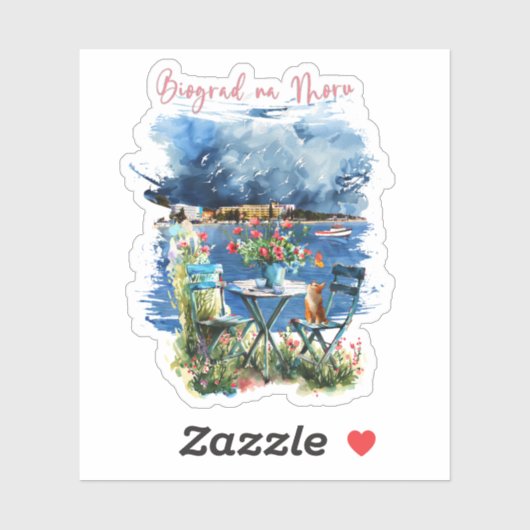 Biograd na moru 3 aufkleber (Blatt)